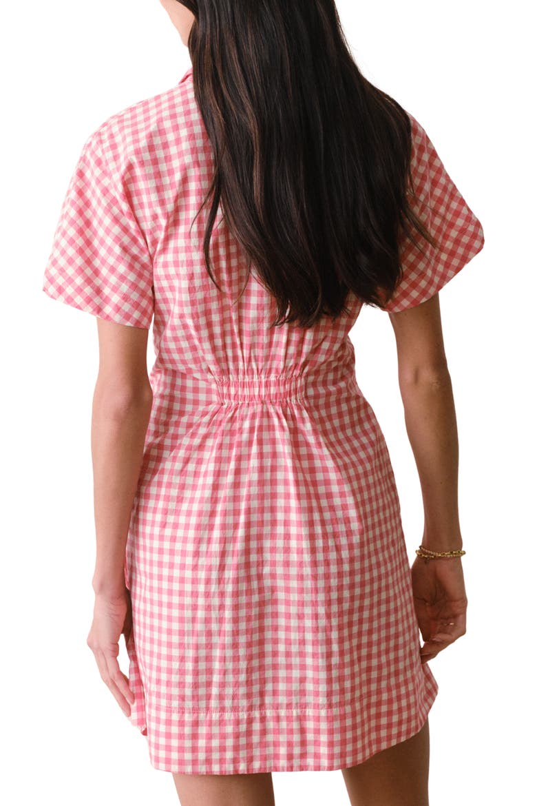 Nova Pima Cotton Gingham Mini Shirtdress