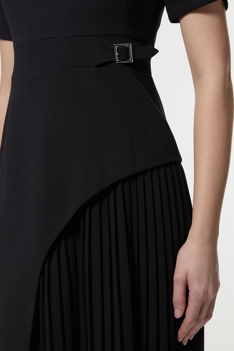 Military Pleat Mini Dress