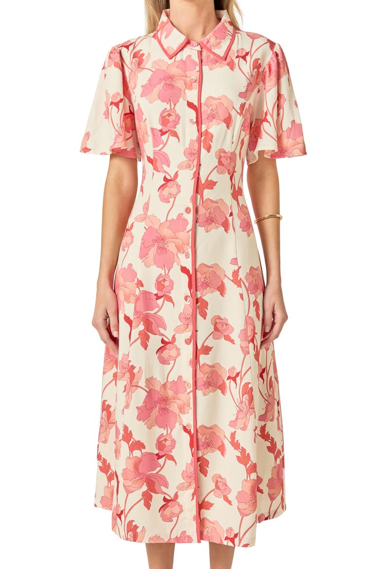 Print Midi Shirtdress