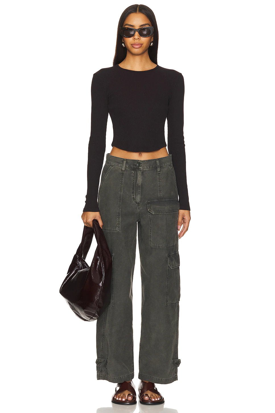 AGOLDE Nova Tee in Americano - Image 4