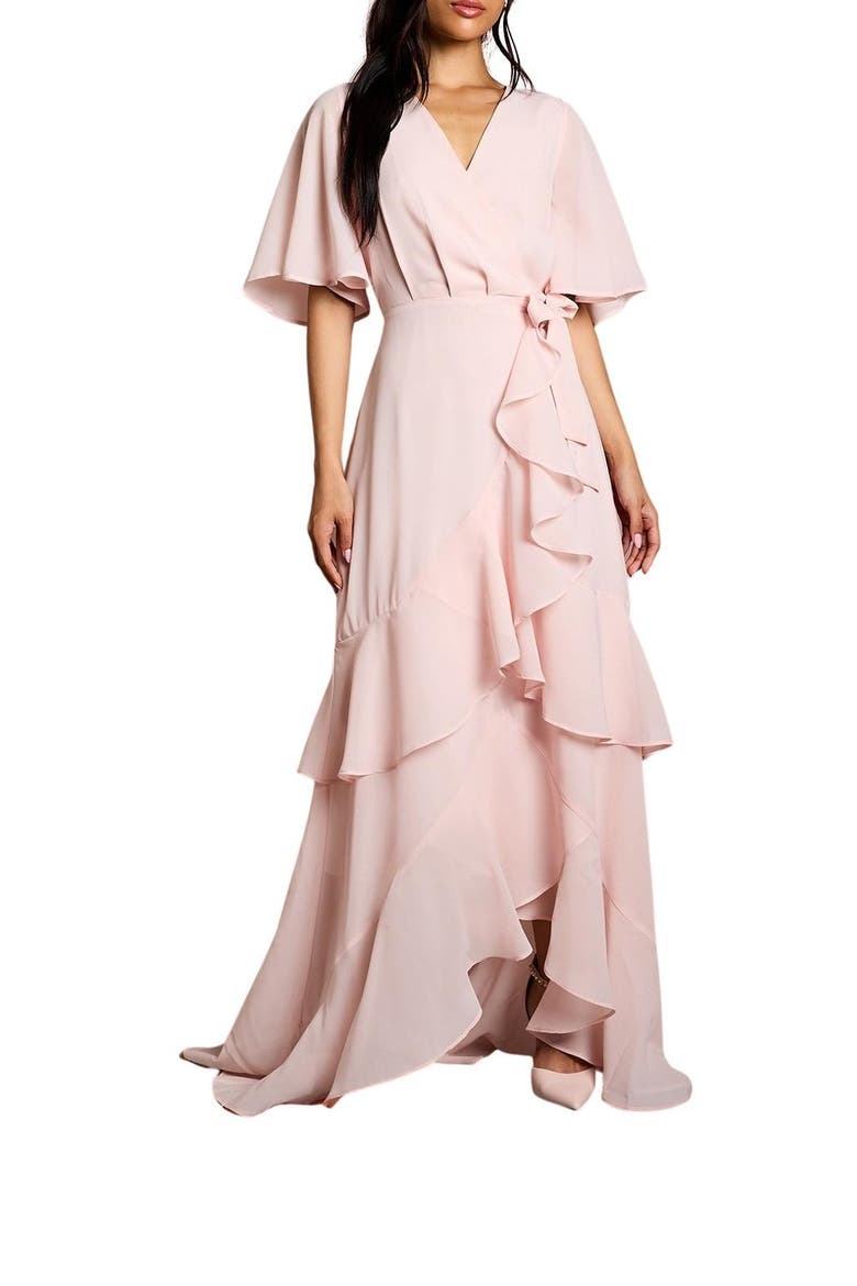 Angel Sleeve Bridesmaid Maxi Dress