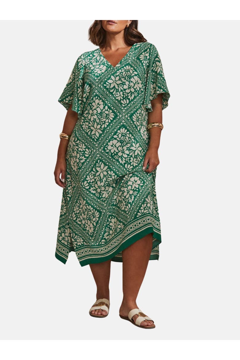 Bandana Print T-shirt Midi Dress