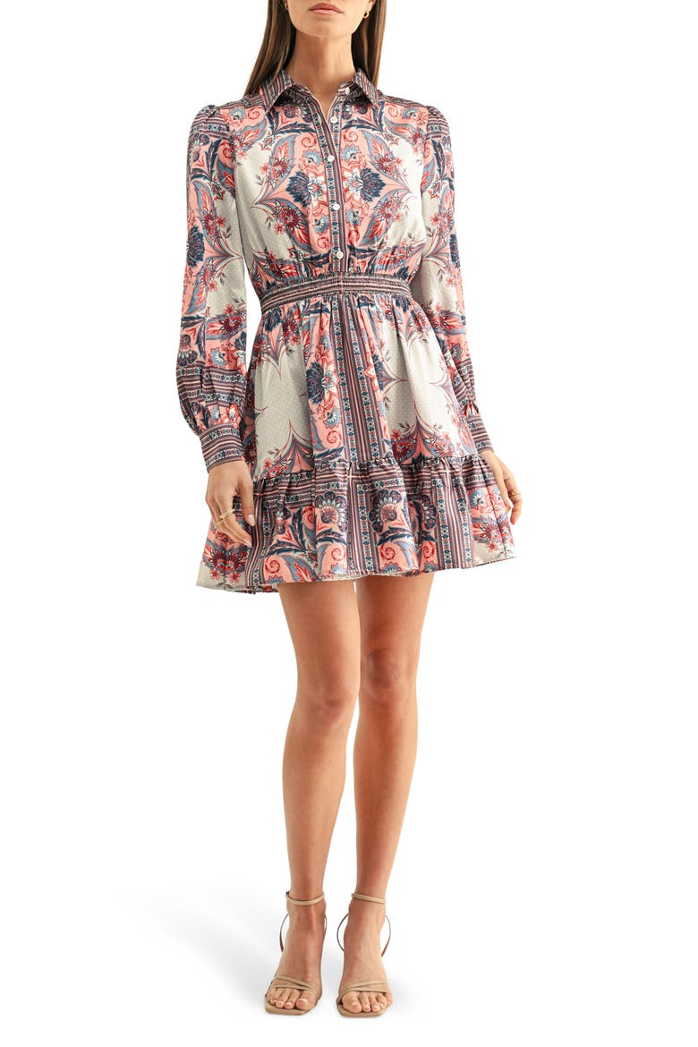 Peyton Long Sleeve Mini Shirtdress
