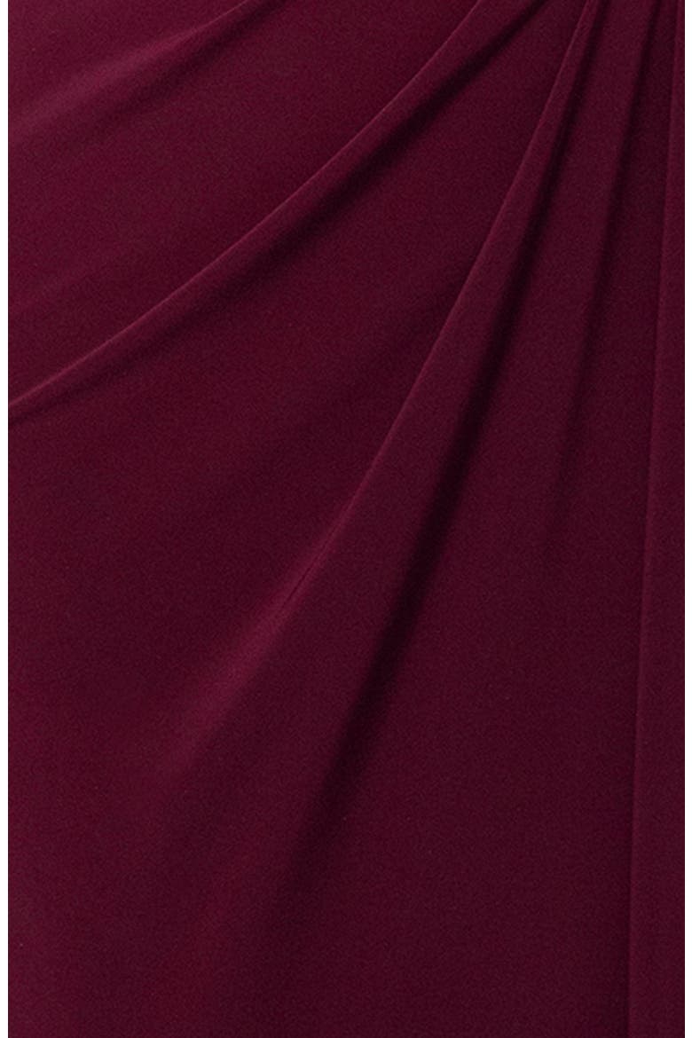 Ruffle Long Sleeve Sheath Gown