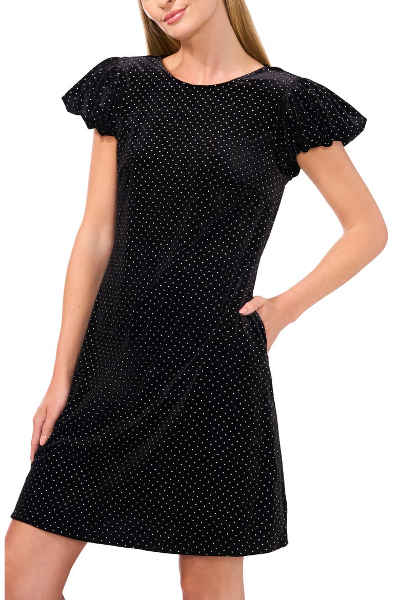 Velvet Bubble Sleeve Dress