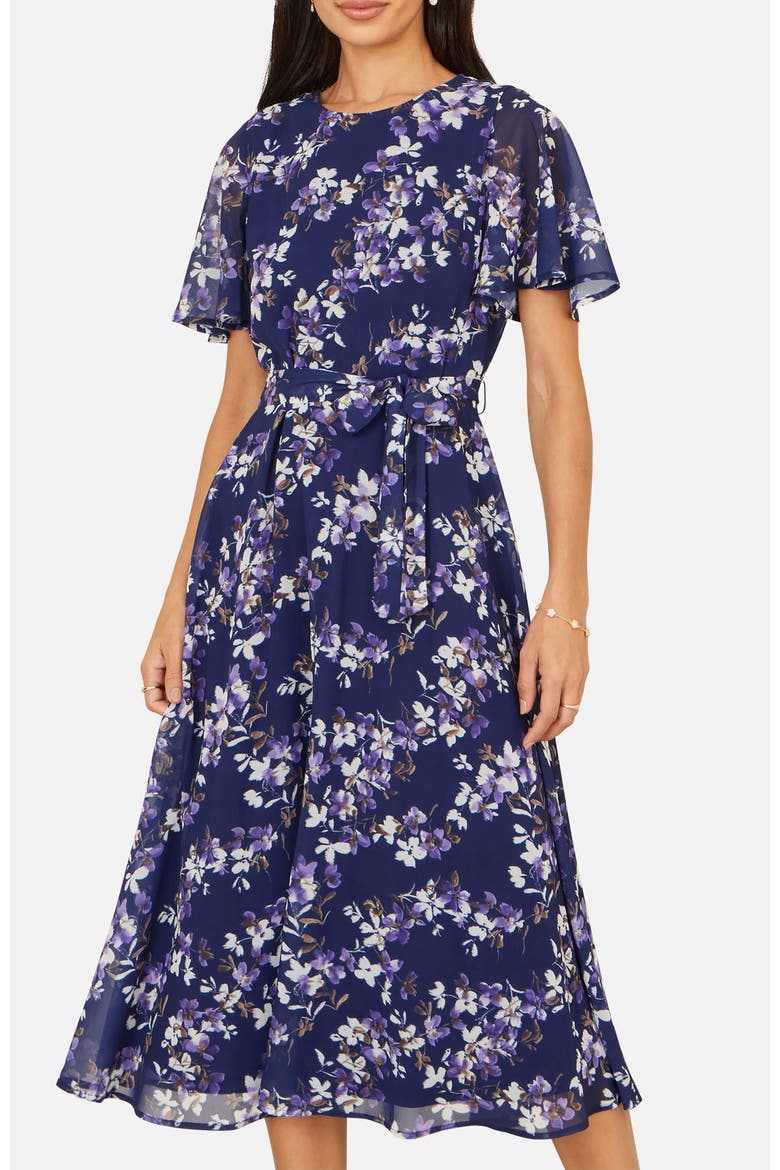 Blossom Print Midi Skater Dress