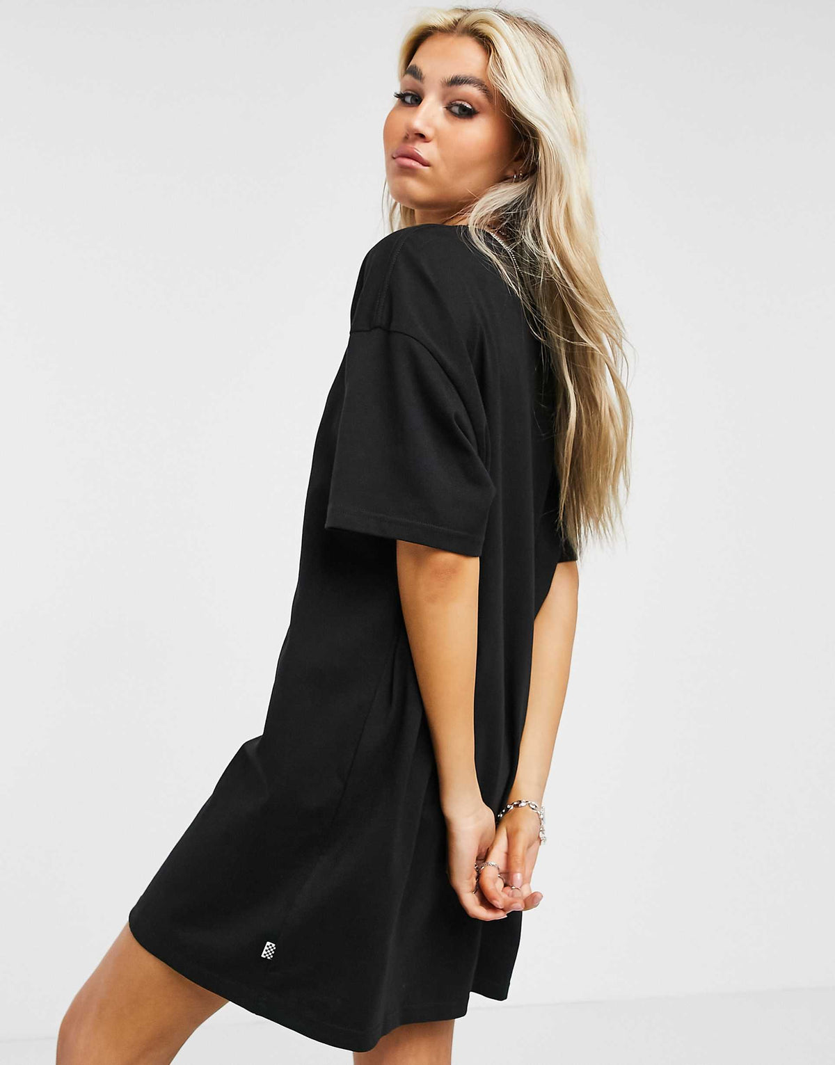 Vans Center V t-shirt dress in black