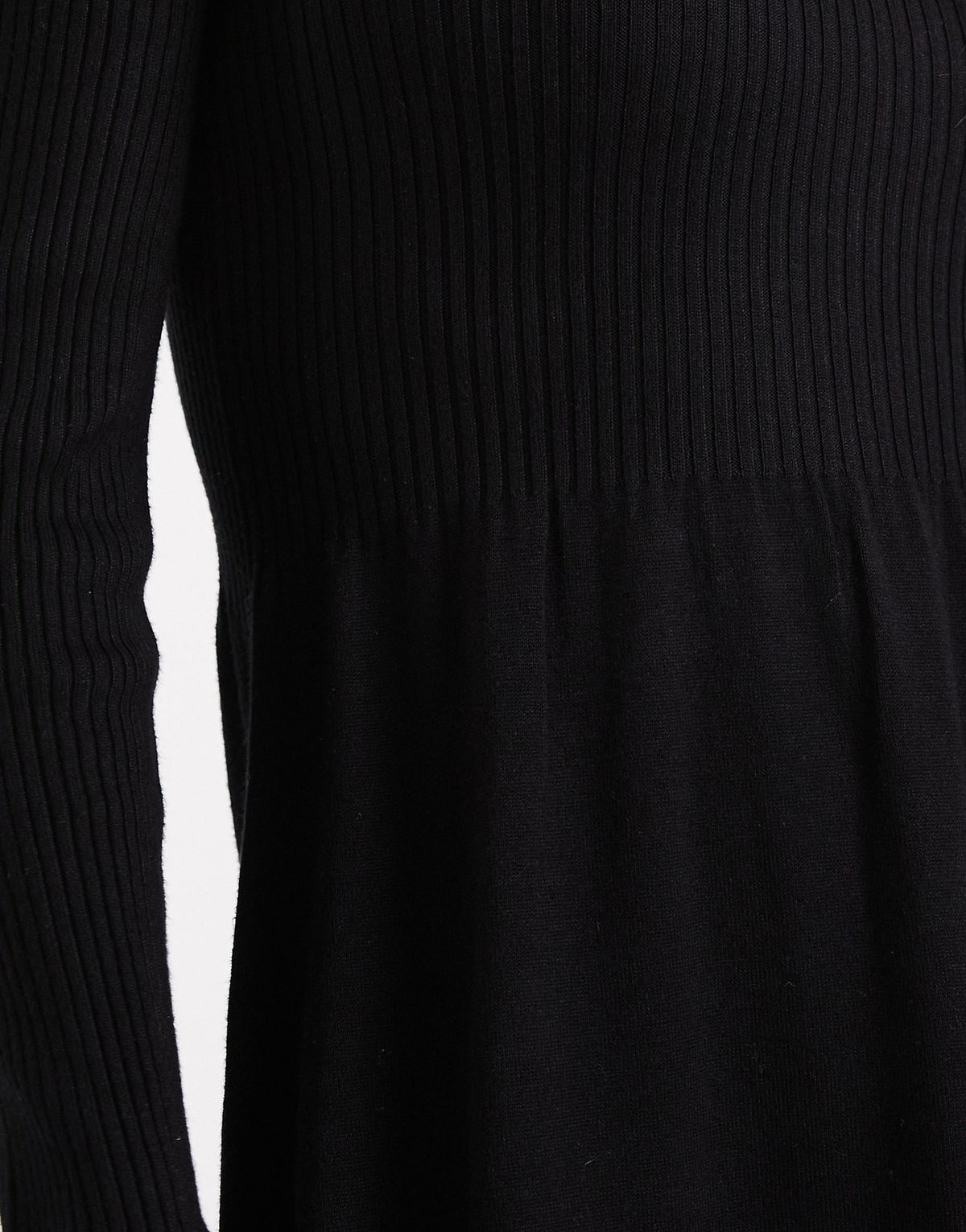 Only mini knitted skater dress in black