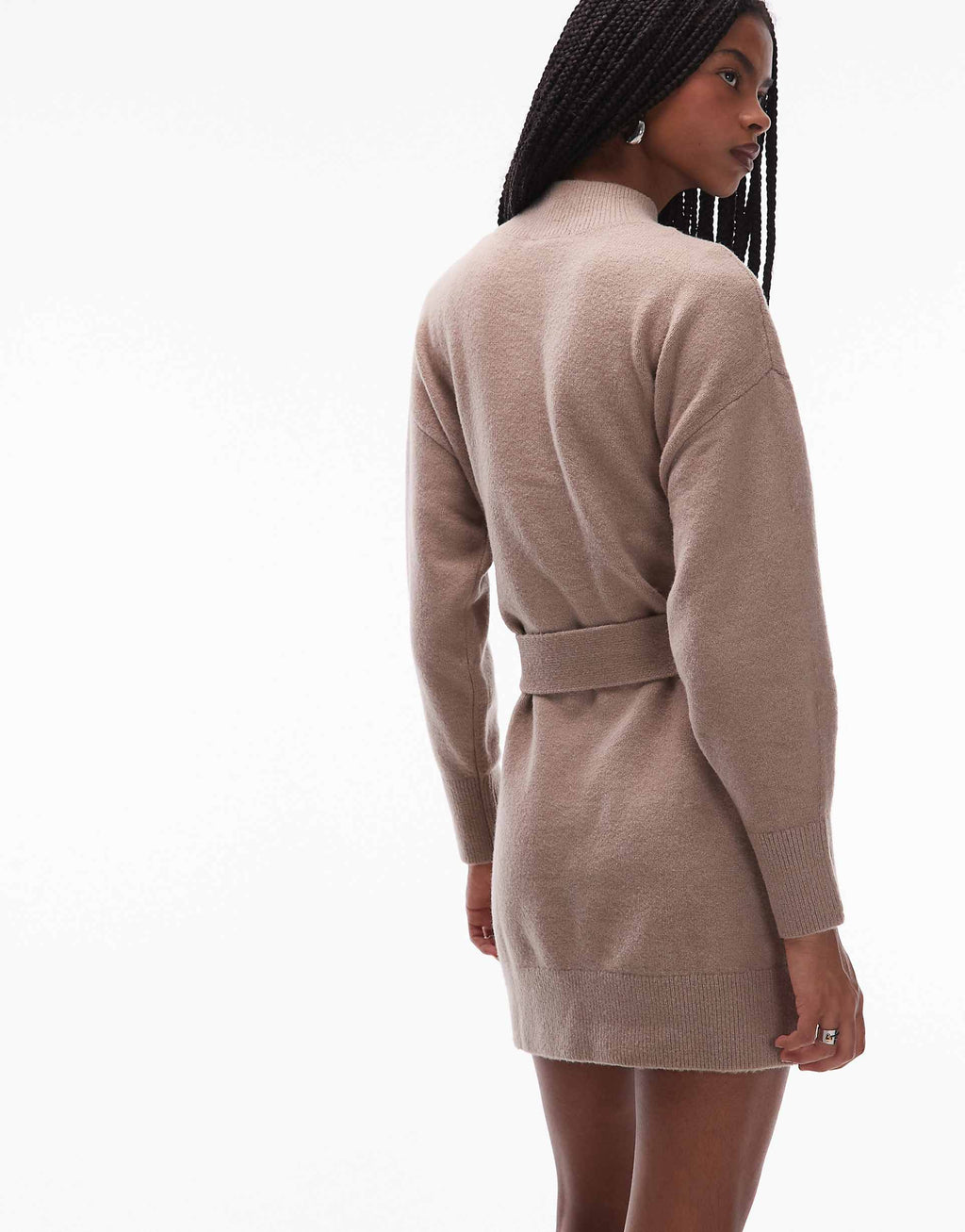& Other Stories belted knit dress in beige