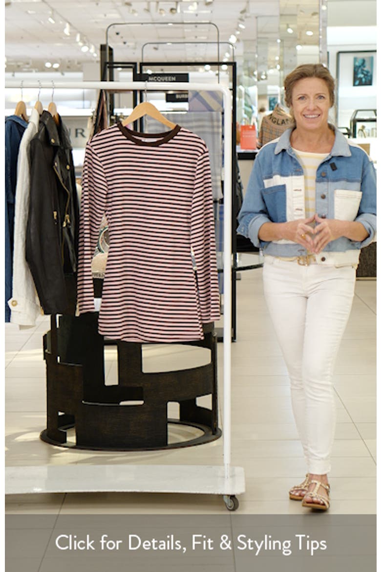 Lulolah Stripe Long Sleeve T-Shirt Minidress