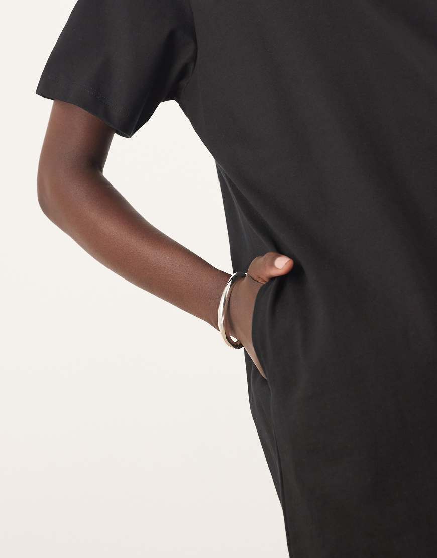 ARRANGE premium heavyweight T-shirt midi dress in gray heather
