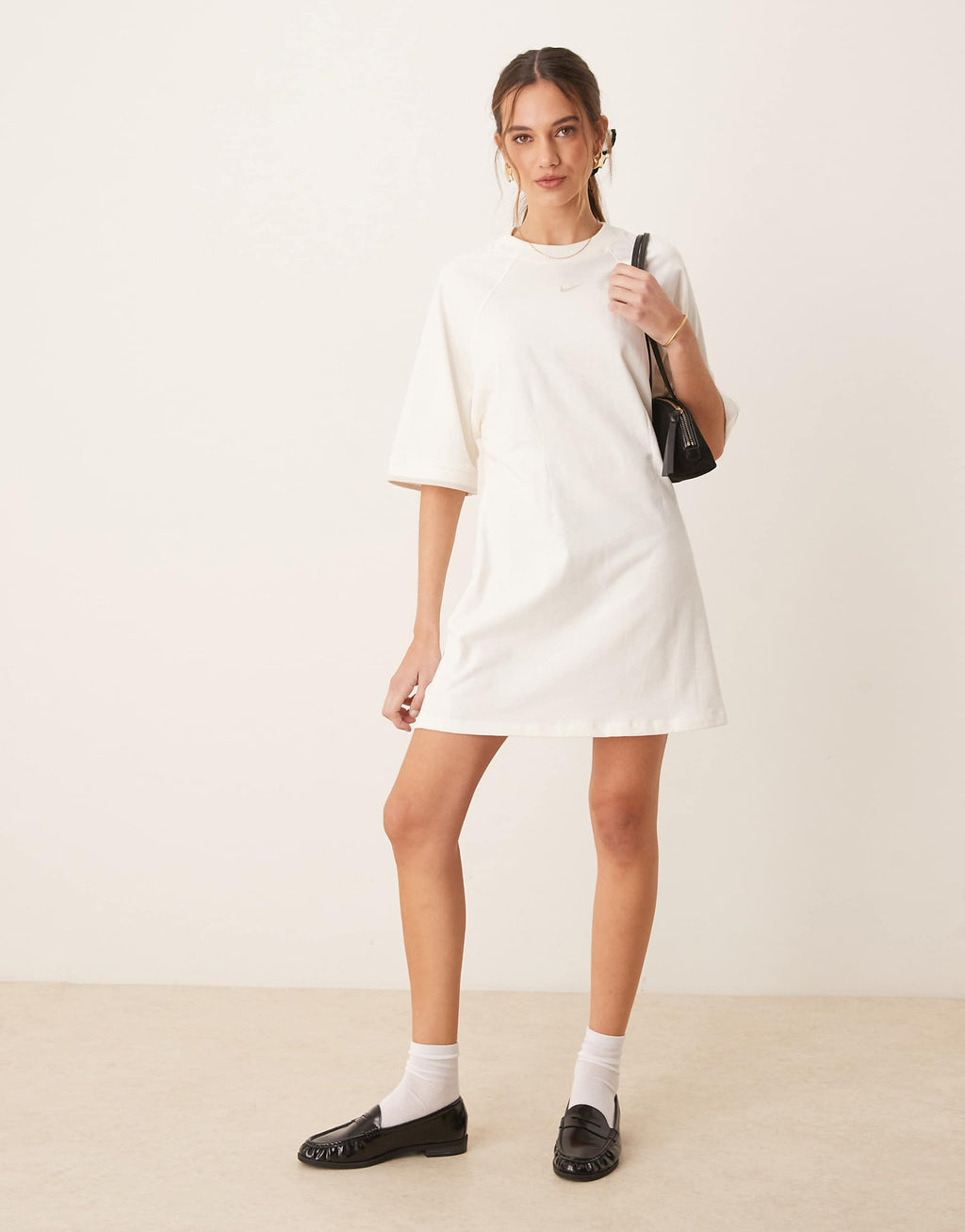 Nike Collection t-shirt dress in off white