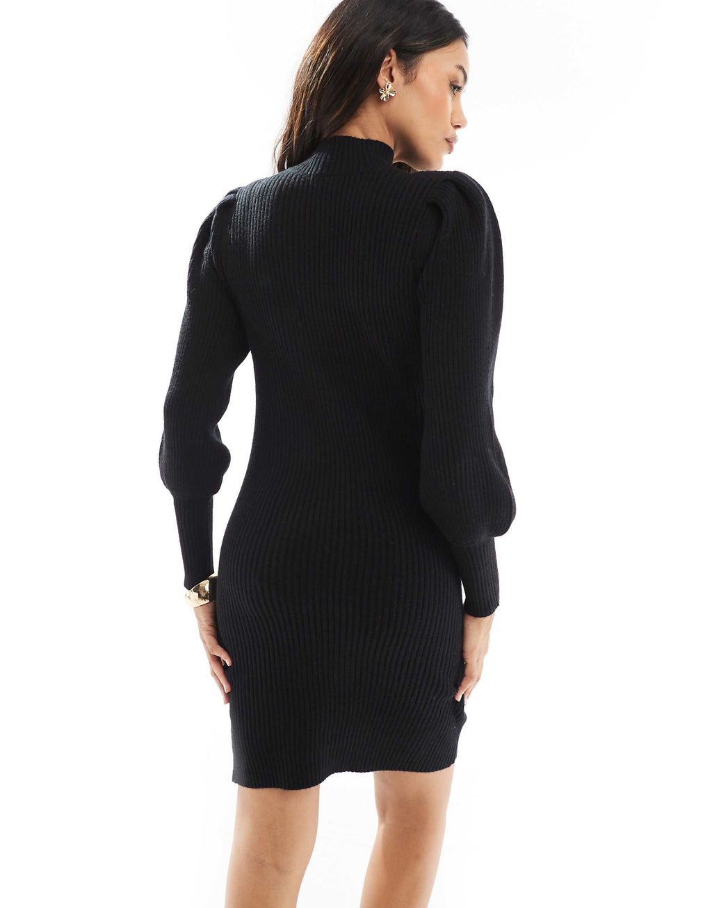 ONLY Maternity knit midi dress in black