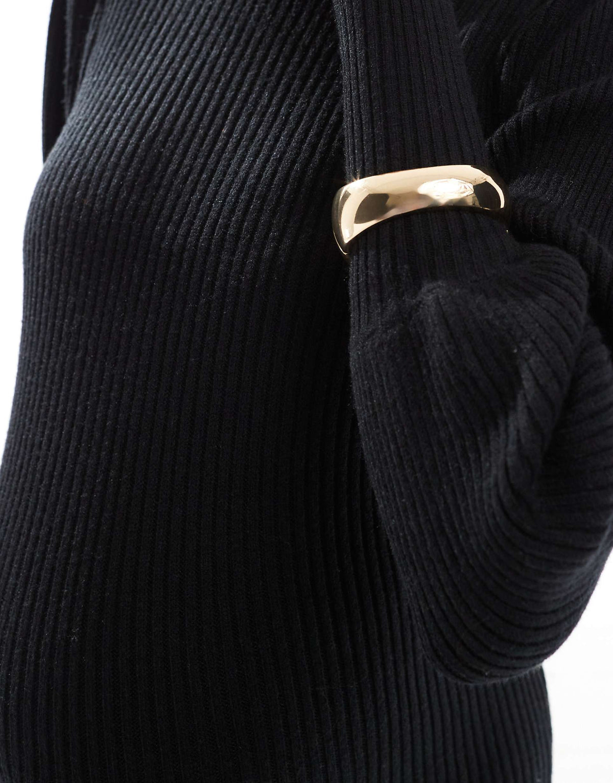 ONLY Maternity knit midi dress in black