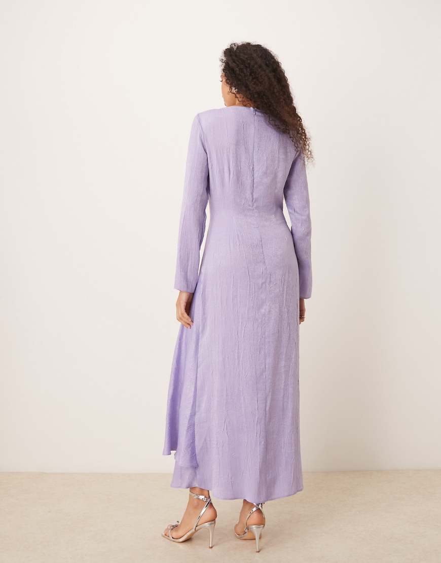 ASOS DESIGN frill tiered maxi dress in lilac