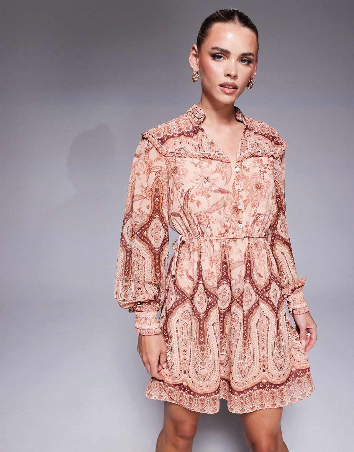 Ever New Petite tiered mini dress in mixed floral