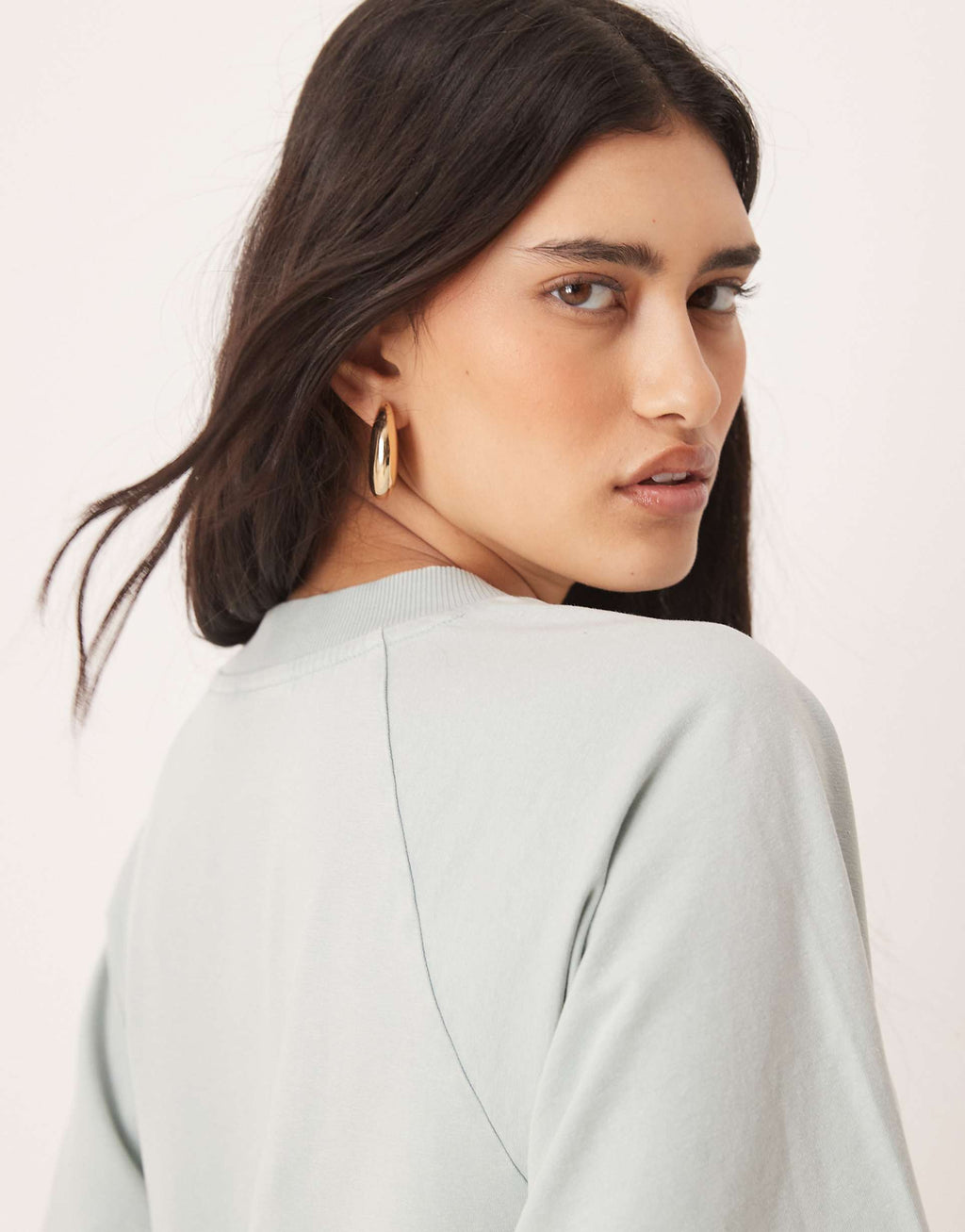 ASOS DESIGN T-shirt swing mini dress in washed blue