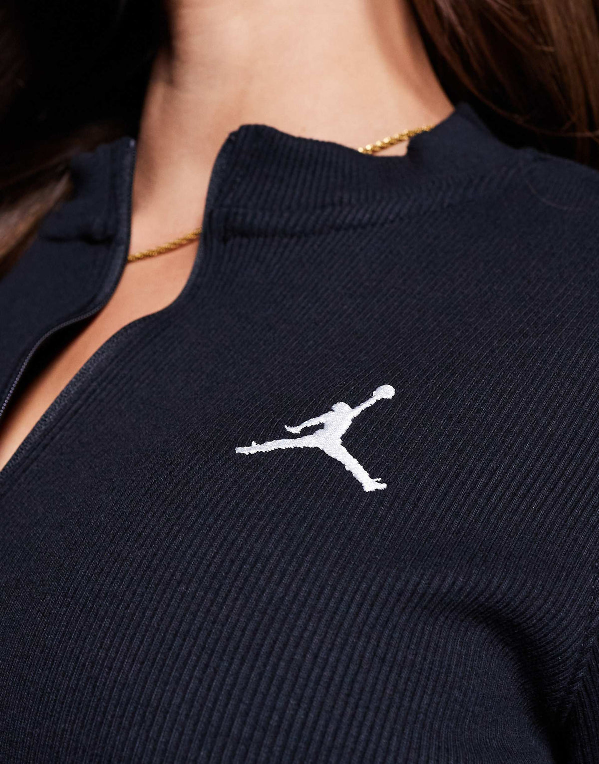 Nike Air Jordan long sleeve knit dress in black