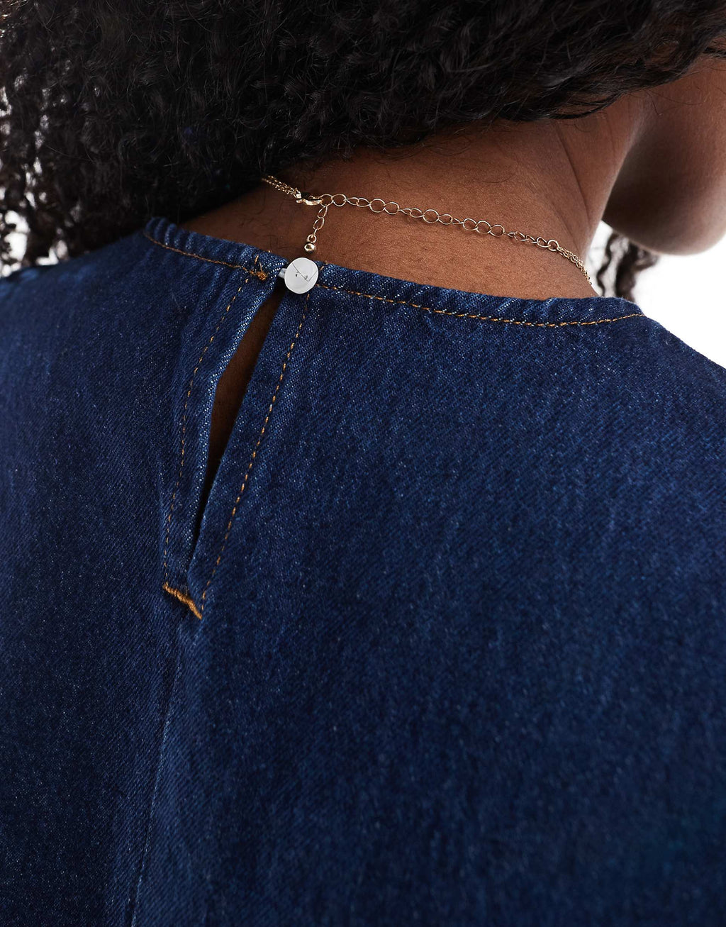 ASOS DESIGN denim t-shirt mini dress in dark blue
