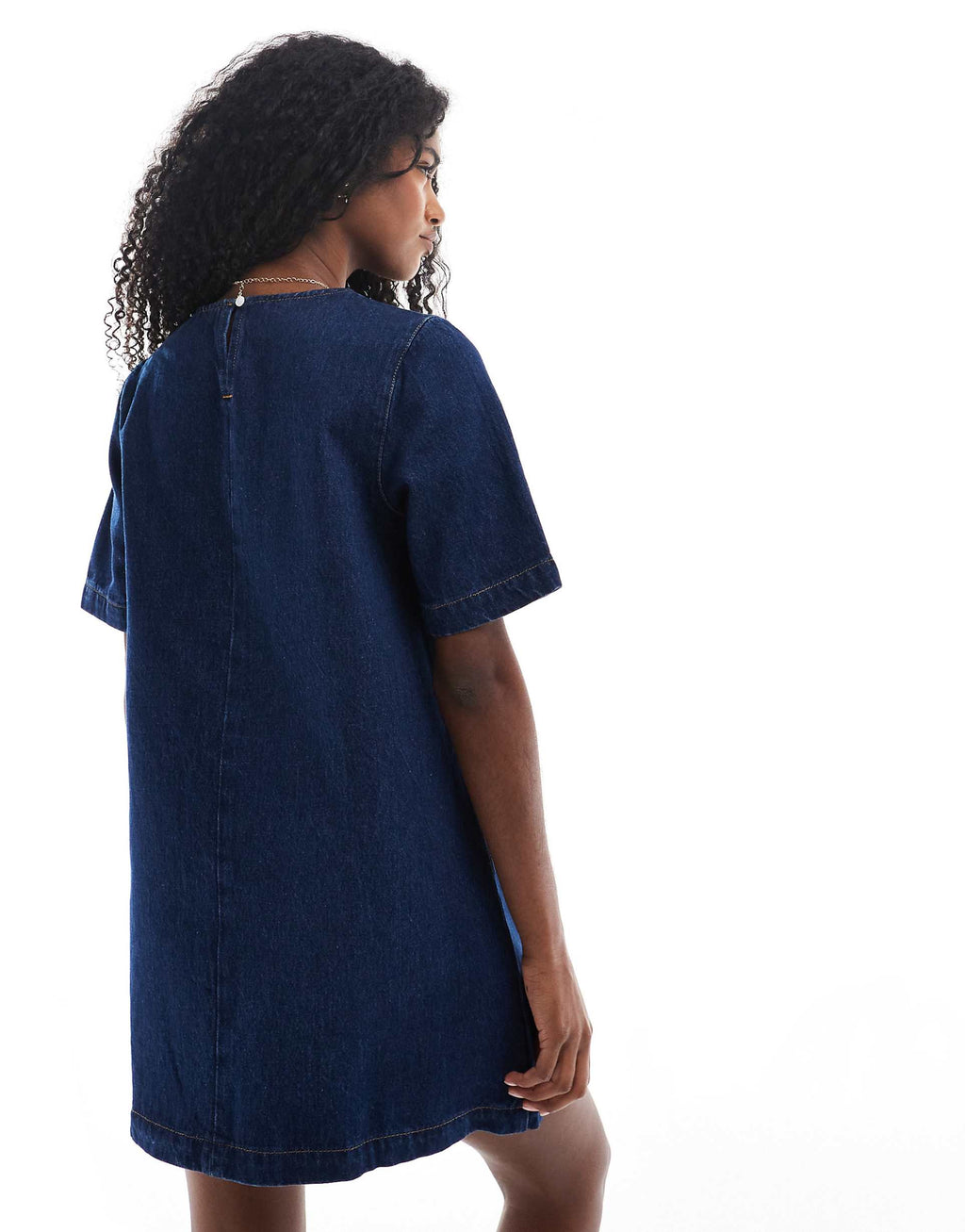 ASOS DESIGN denim t-shirt mini dress in dark blue