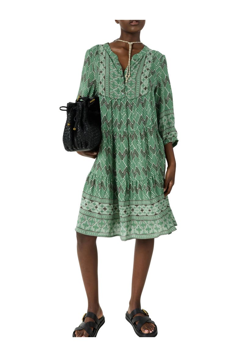 Rim Geometric Tunic Knee-Length Dress
