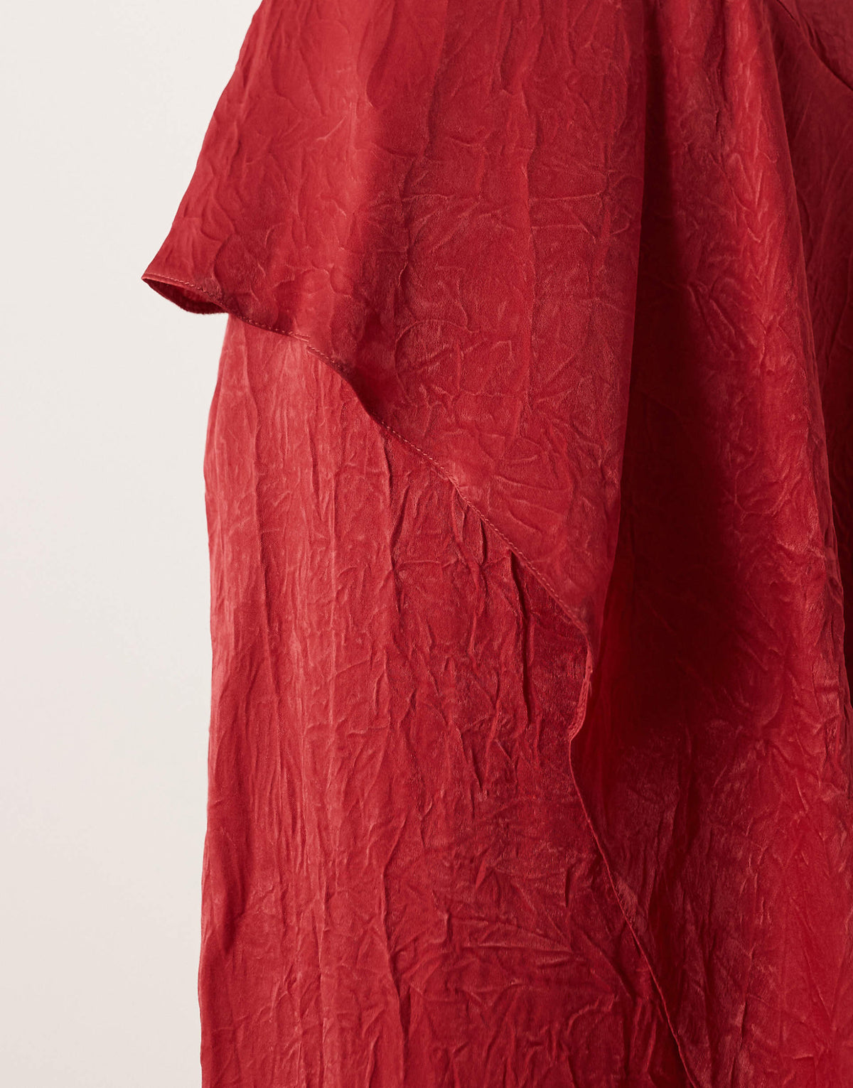 ASOS DESIGN frill tiered maxi dress in deep cherry