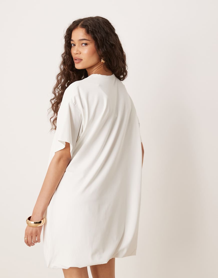 ASOS DESIGN cotton touch bubble tee shirt dress