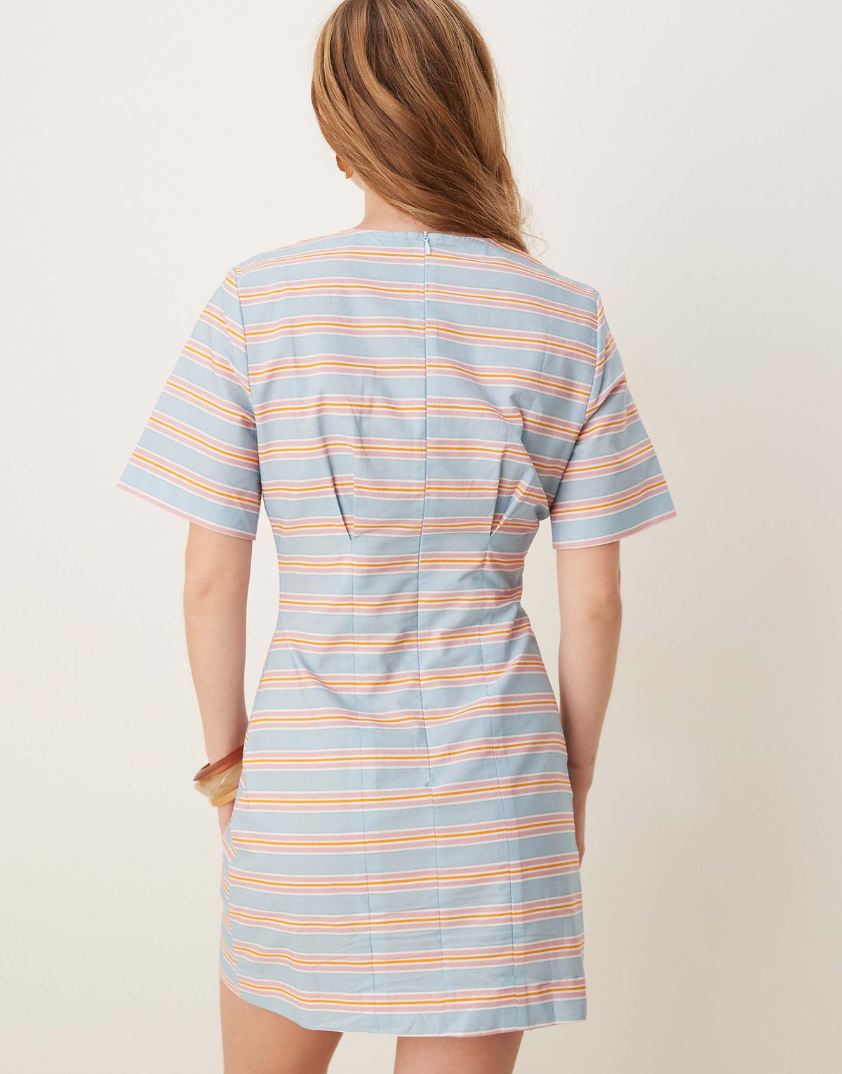 ASOS DESIGN fitted T-shirt mini dress in blue