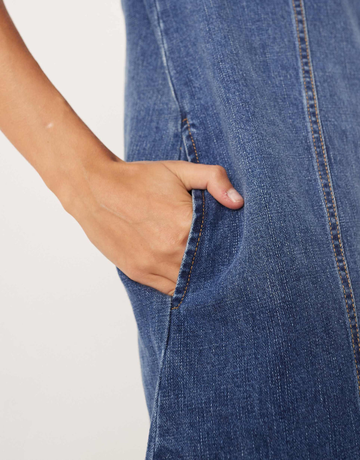 JJXX denim shirt dress in mid blue