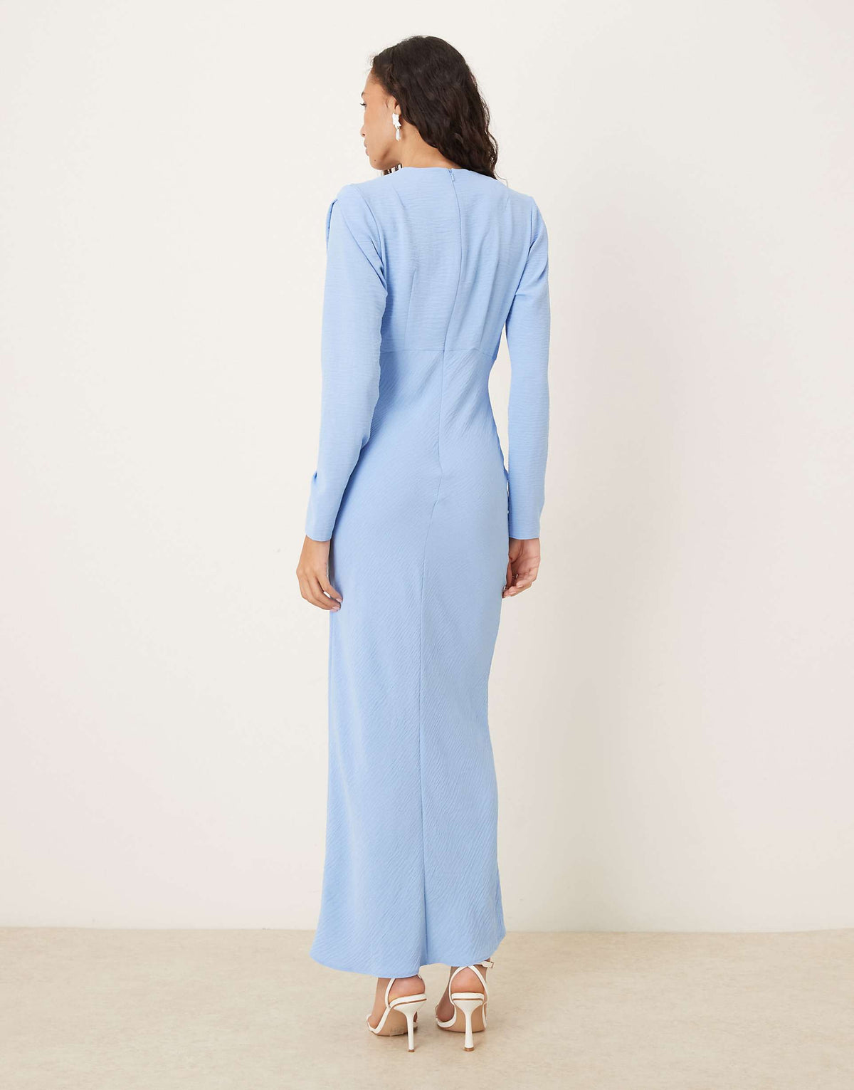 ASOS DESIGN bias cut bust detail maxi dress in bright blue