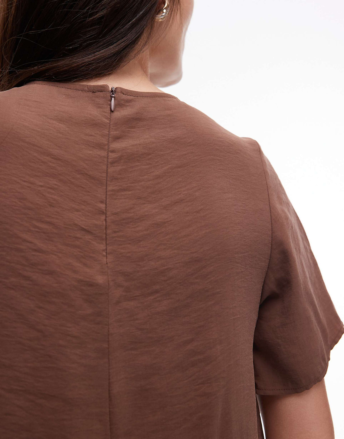 ASOS DESIGN modal trapeze t-shirt dress in brown
