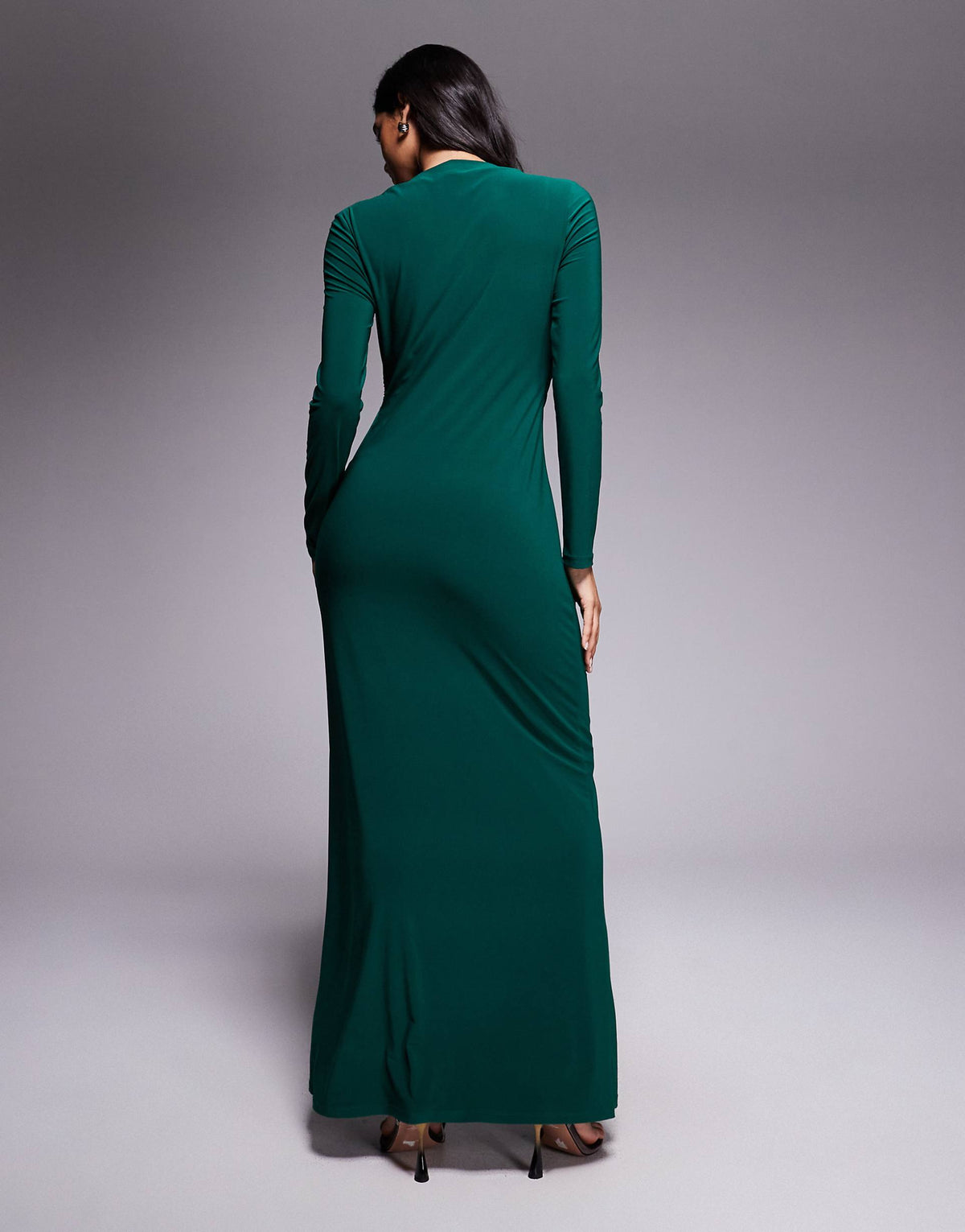 Daska exclusive high neck maxi dress in emerald green