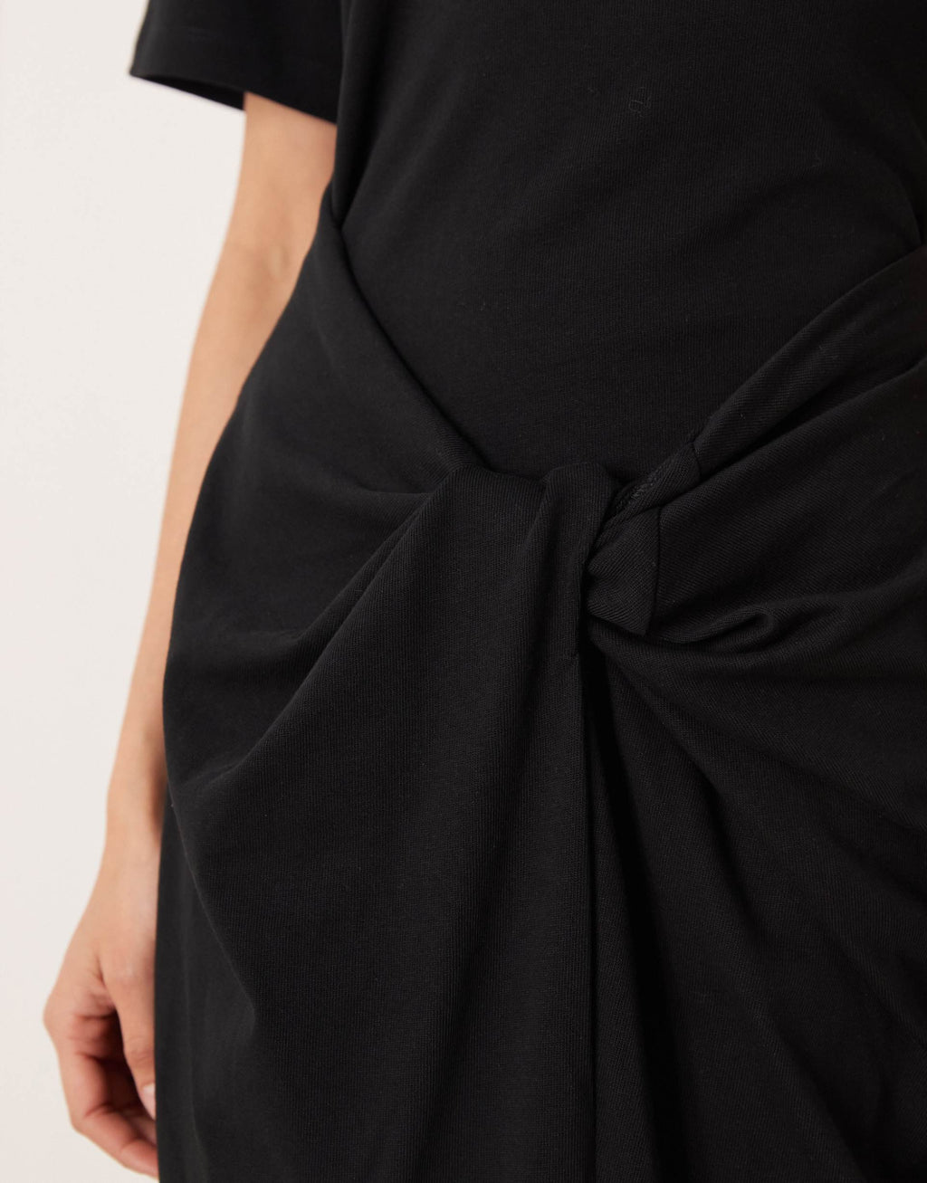 ASOS DESIGN Circular Design Collection single jersey twist T-shirt midi dress in black