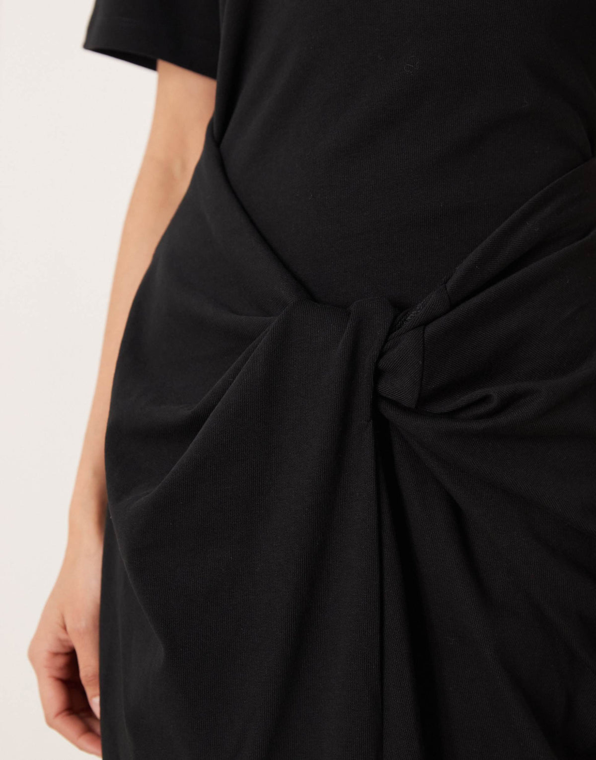 ASOS DESIGN Circular Design Collection single jersey twist T-shirt midi dress in black