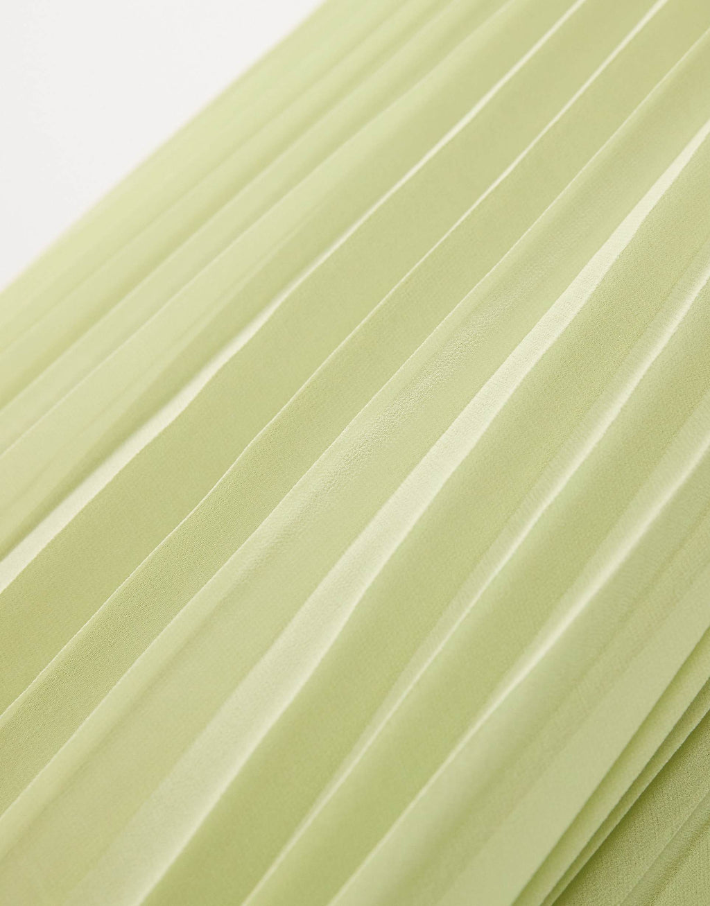 ASOS DESIGN Tall long sleeved pleated skirt maxi dress in light green