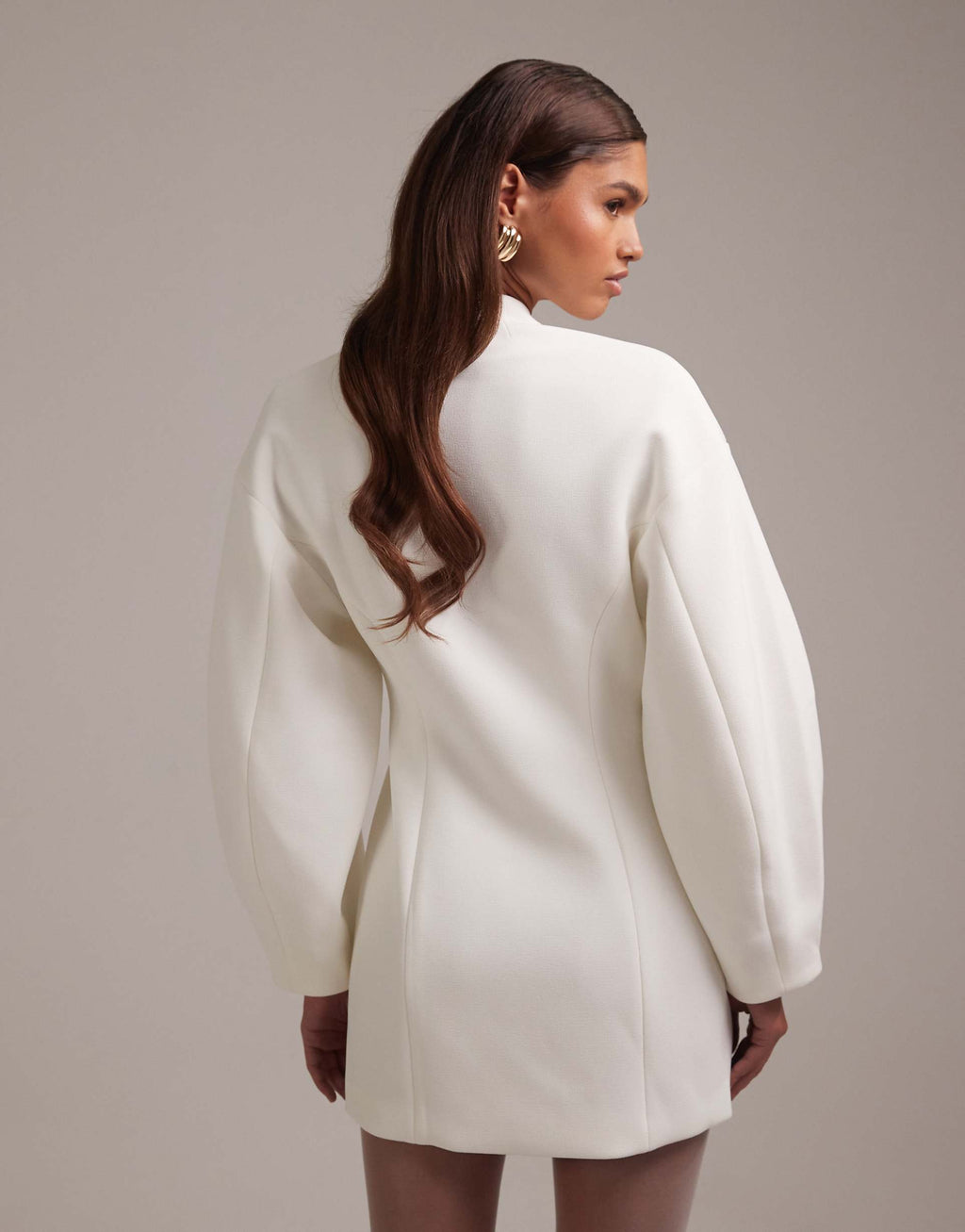 ASOS DESIGN bridal structured blazer mini dress in ivory