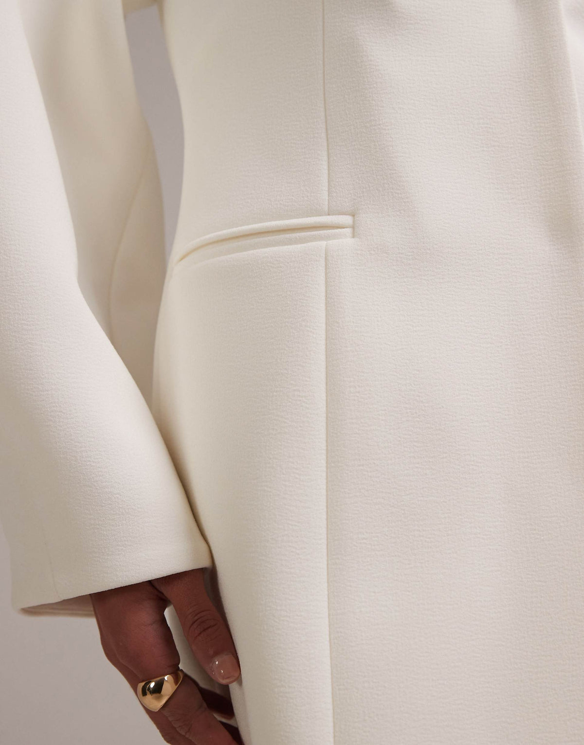 ASOS DESIGN bridal structured blazer mini dress in ivory