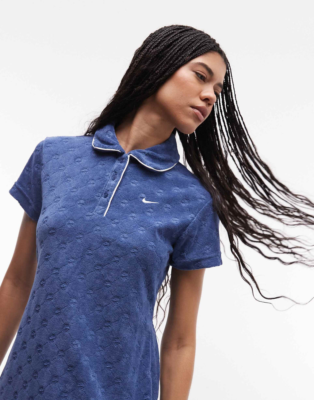 Nike Chill Terry Towel dress in navy