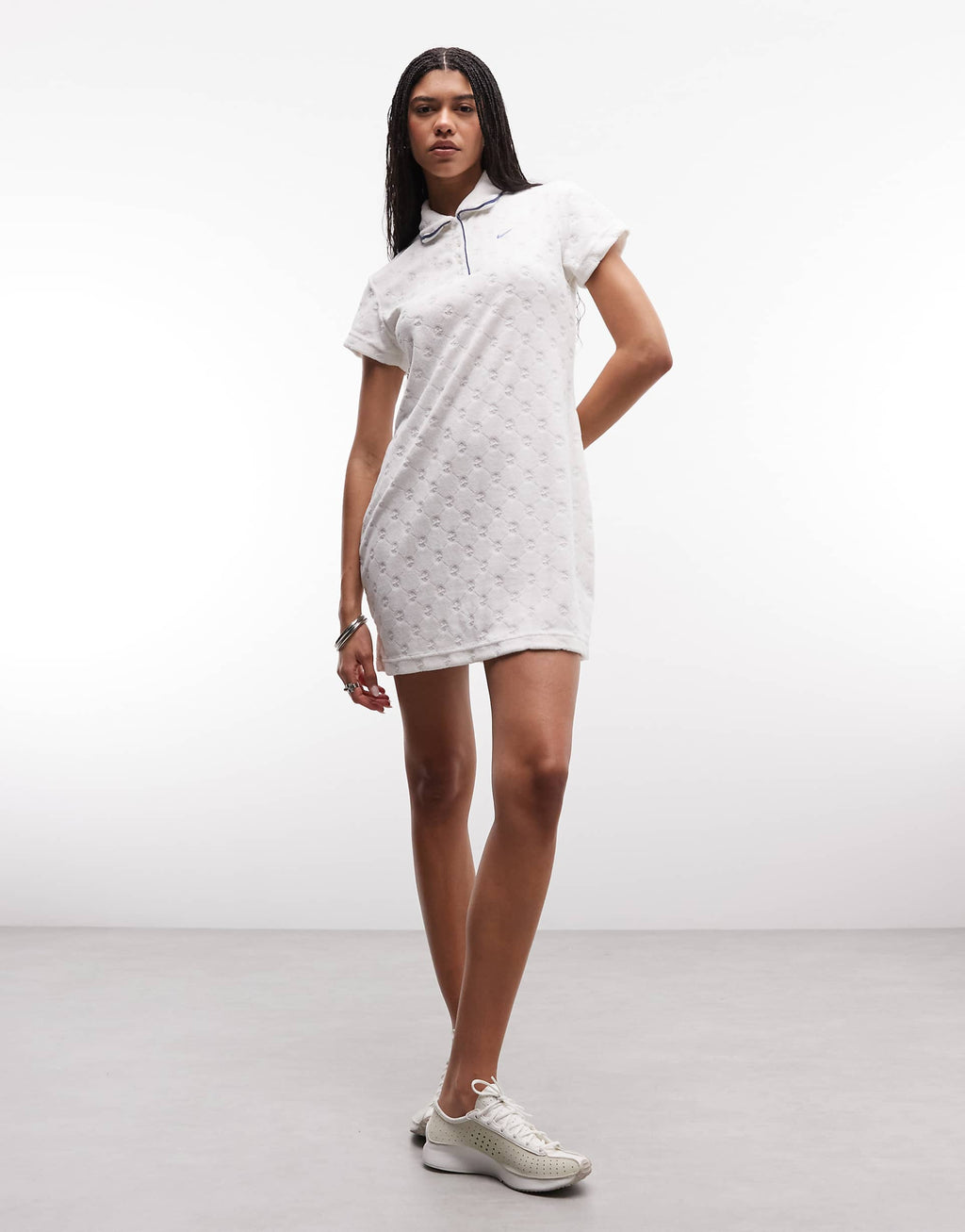 Nike Chill Terry Towel dress in off white