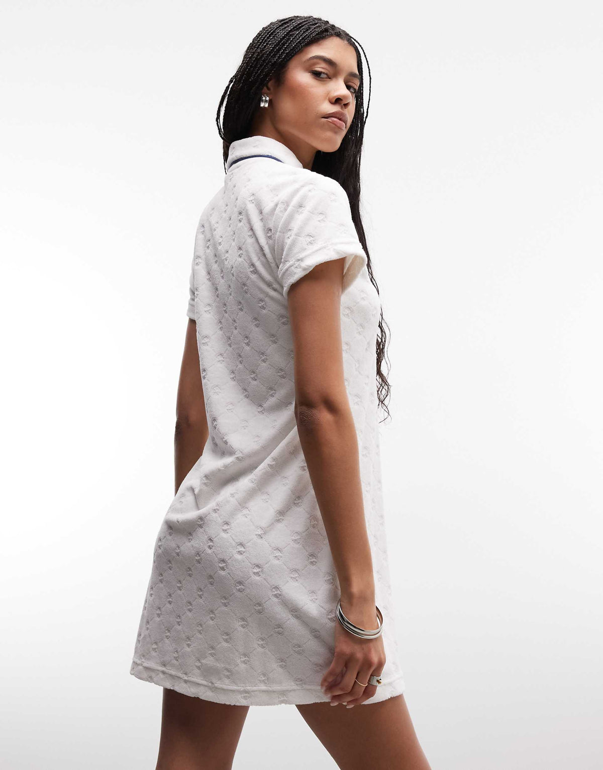 Nike Chill Terry Towel dress in off white