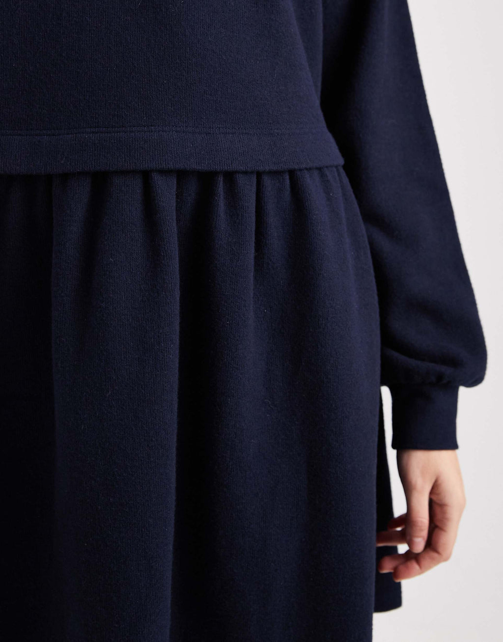 Miss Selfridge super soft brushed smock dress in navy