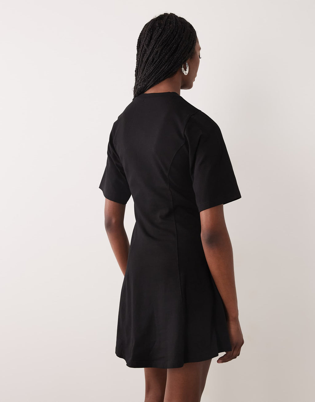 ASOS DESIGN Tall cinched seam detail mini dress in black
