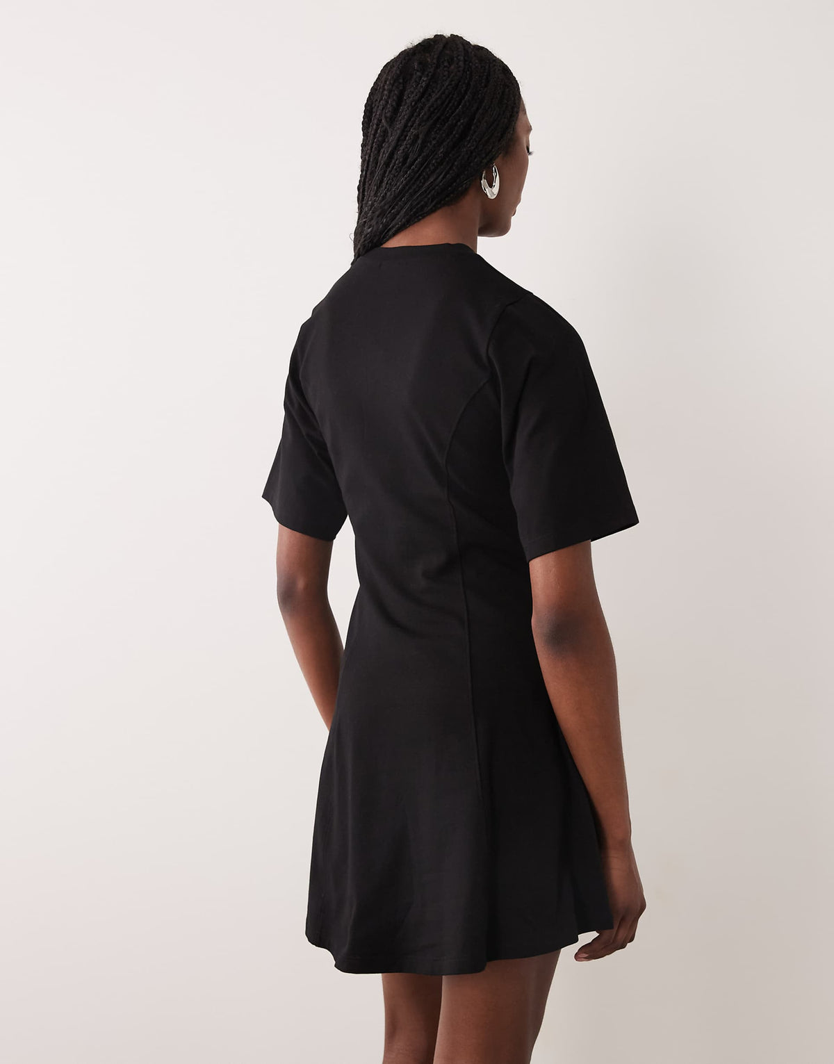 ASOS DESIGN Tall cinched seam detail mini dress in black