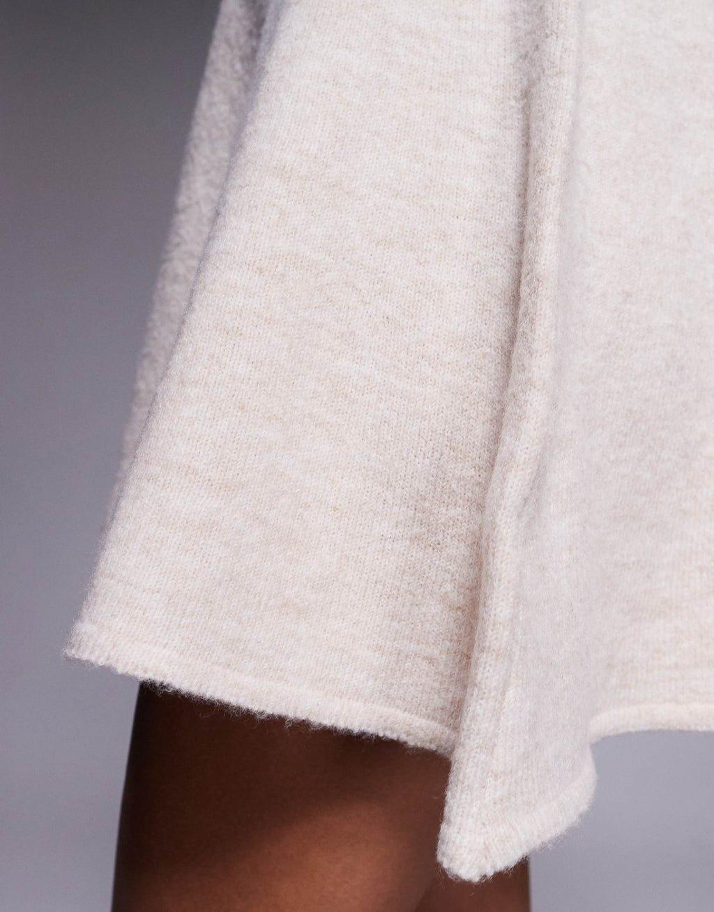 Kaiia exclusive knitted high neck skater mini dress in cream