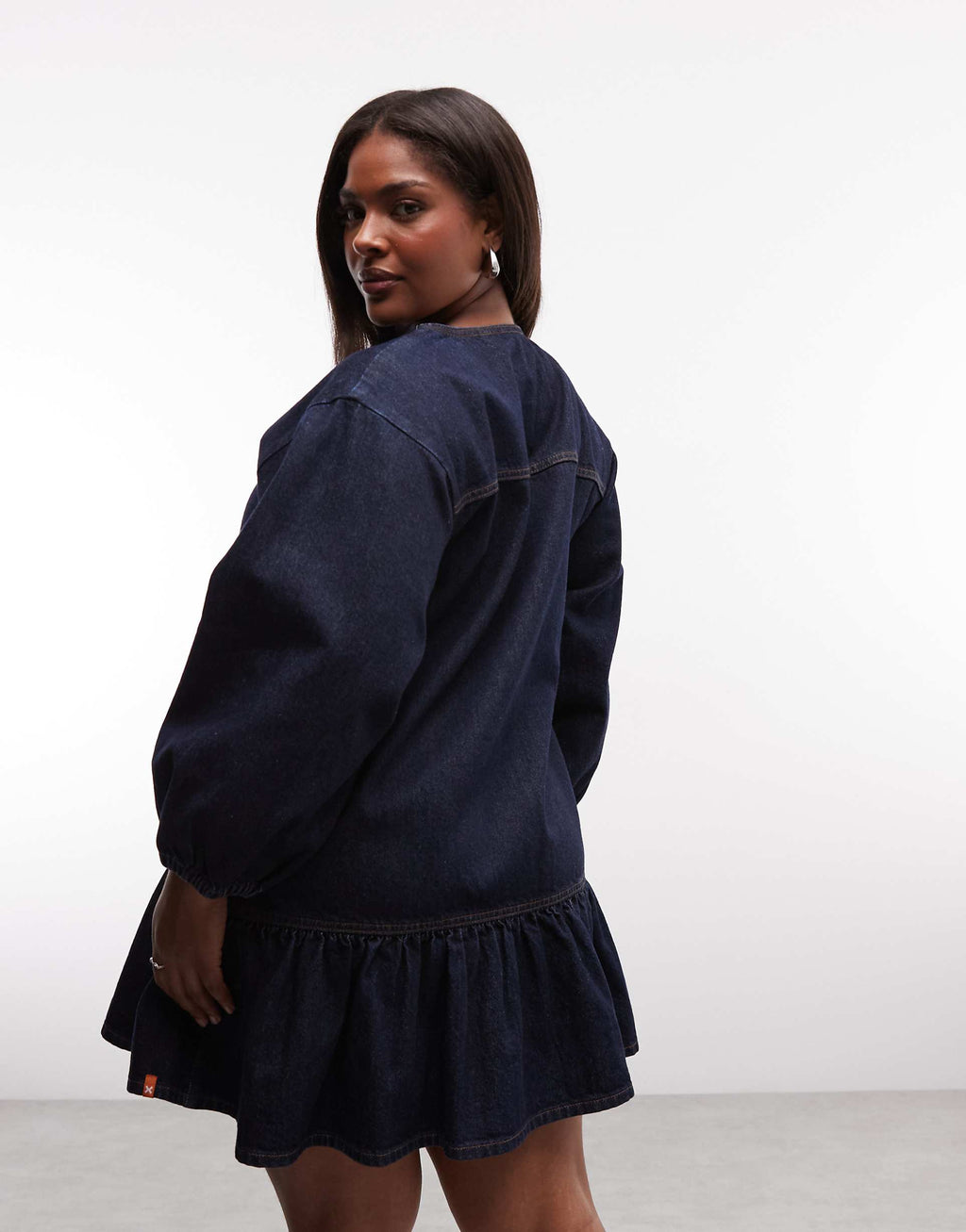 COLLUSION Plus shirt dress in rinse wash