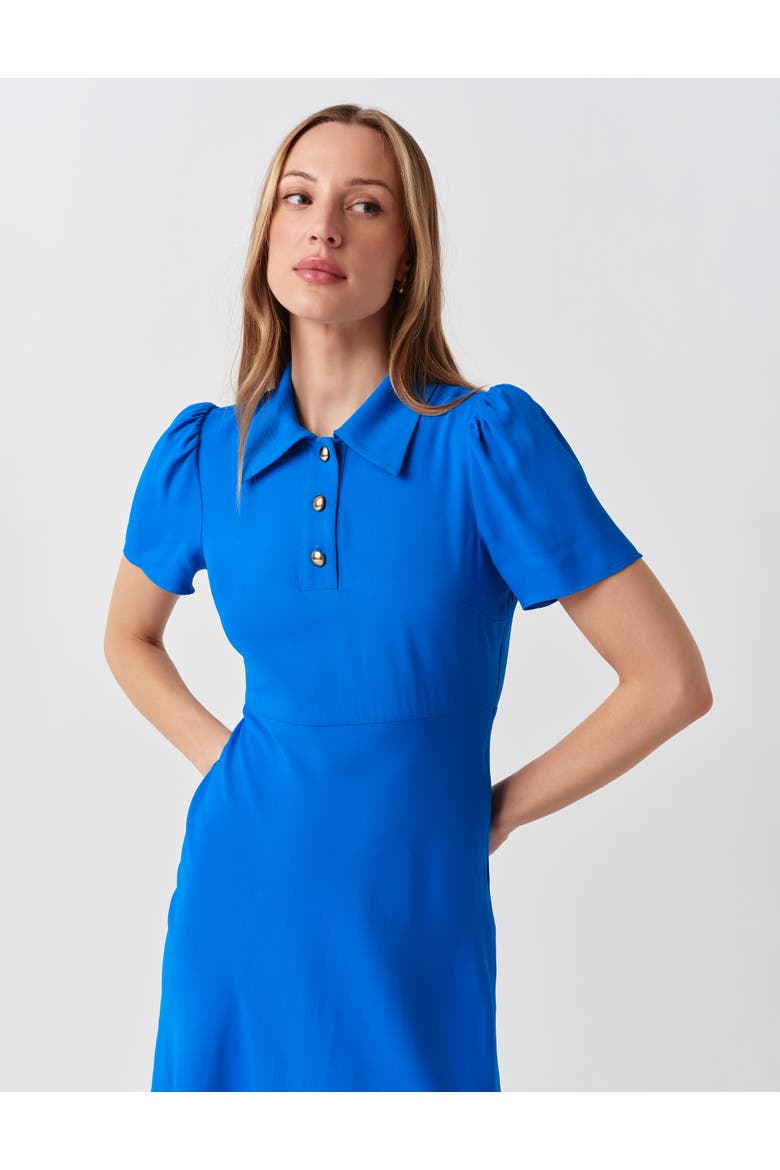 Verity Crepe Puff Sleeve Midi Dress