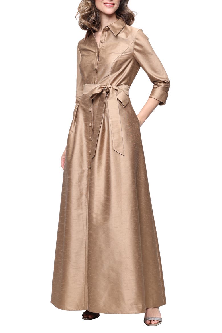 Shantung A-Line Gown Gown