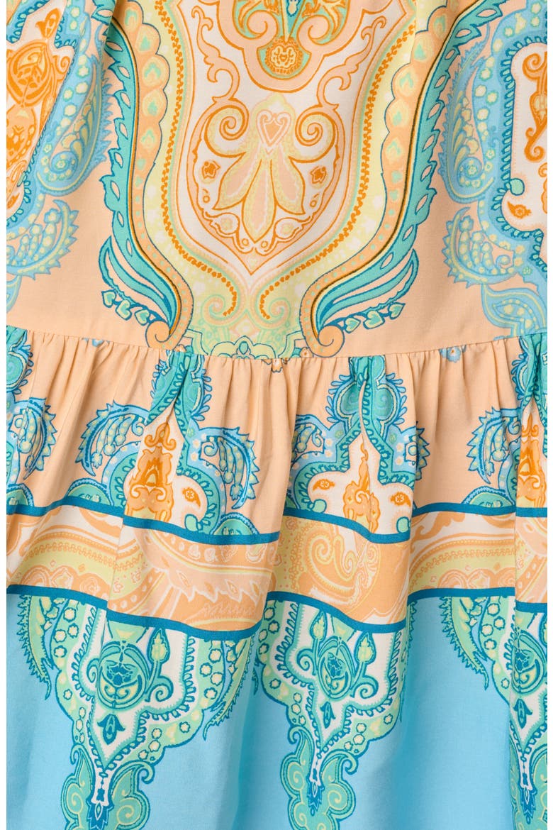 Long Sleeve Placed Print Dress