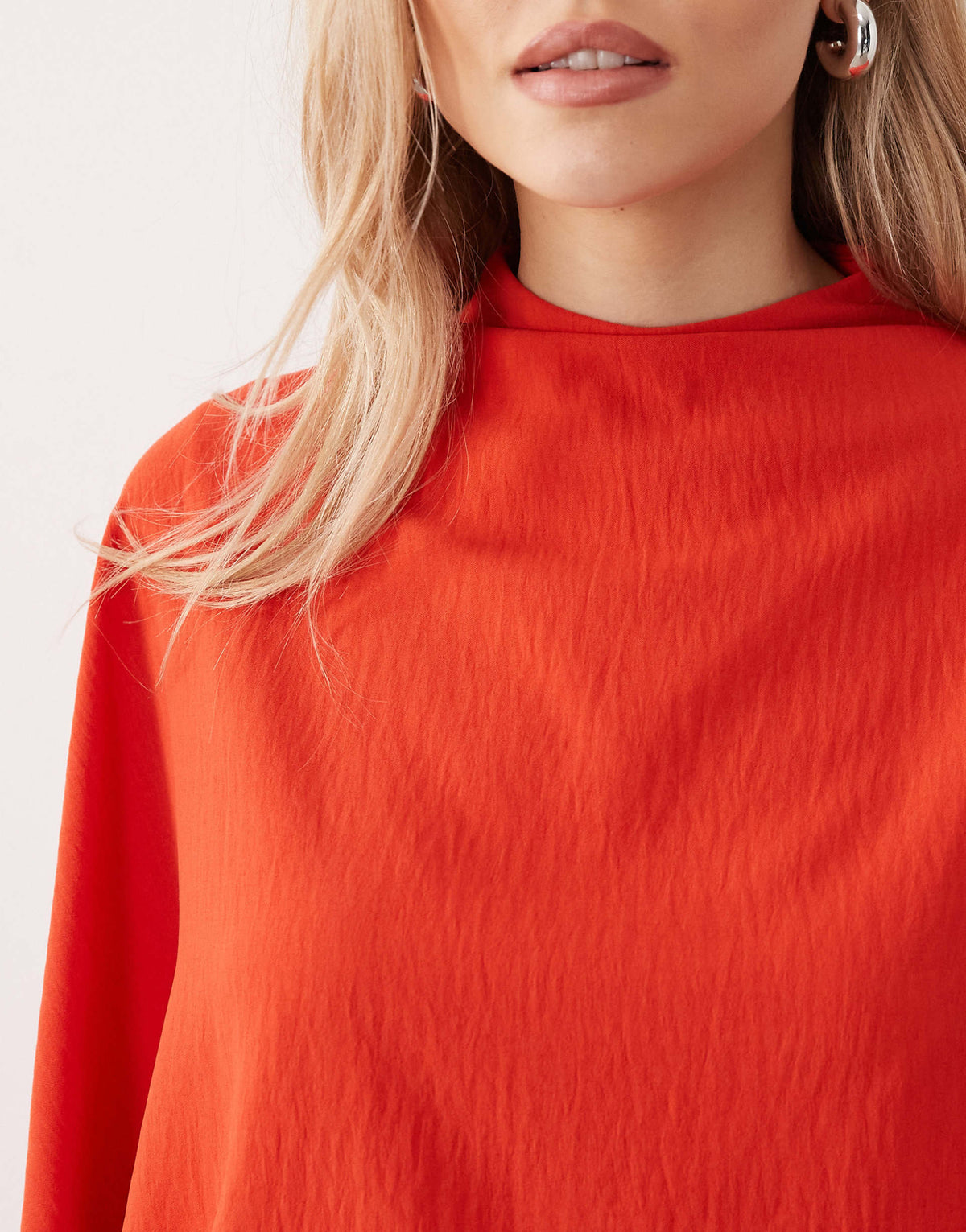 ASOS DESIGN cape detail draped mini dress in burnt orange