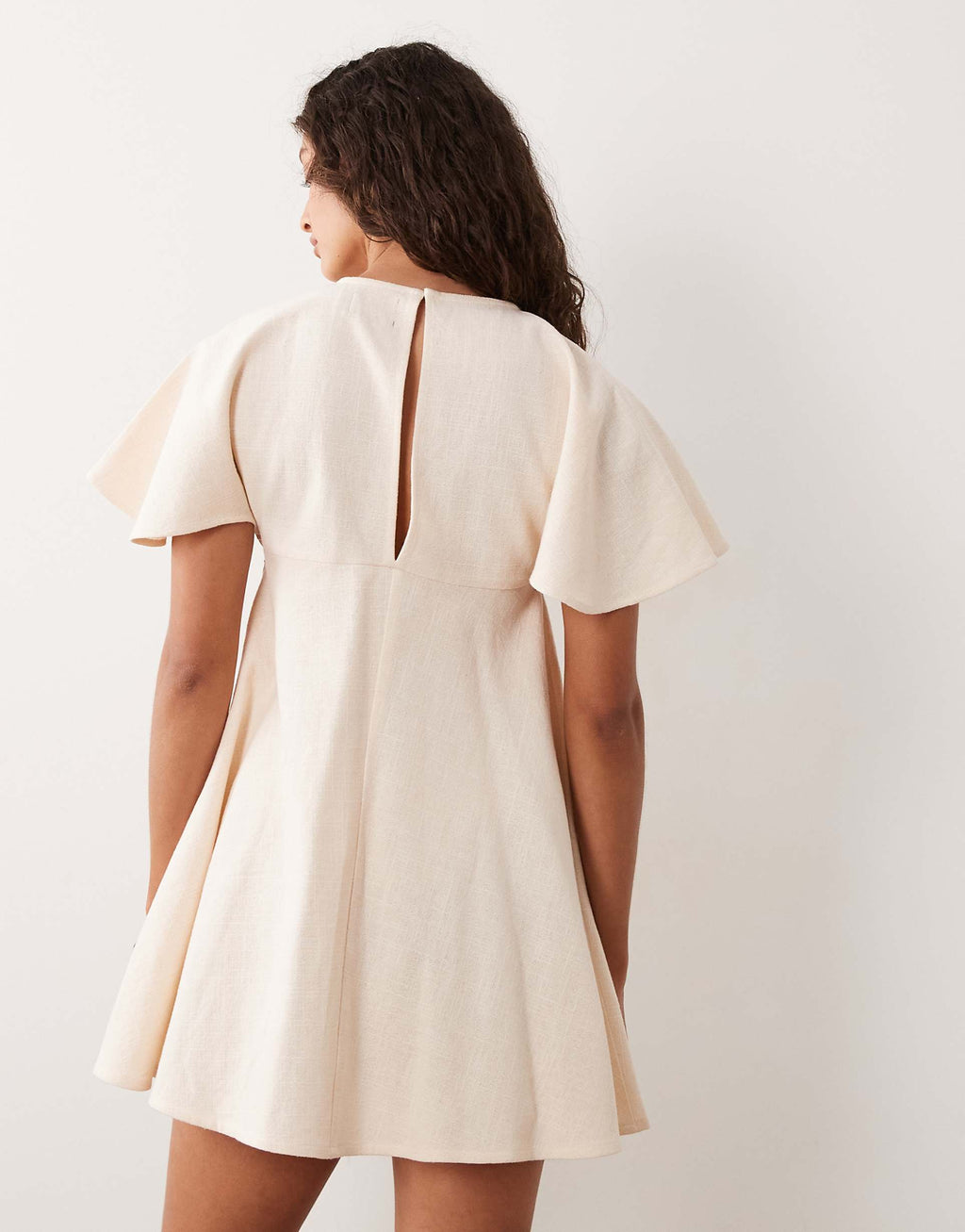 ASOS DESIGN smock t-shirt mini dress in stone